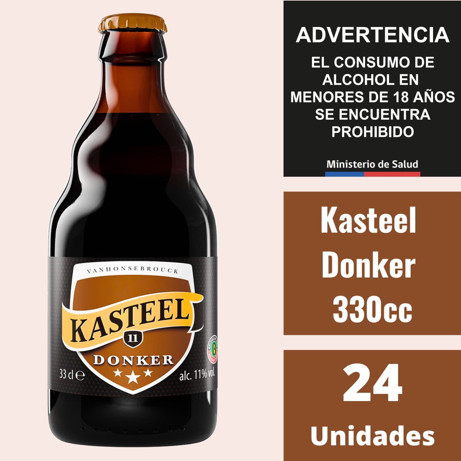 Kasteel Donker 330 ml Caja 24 Cervezas