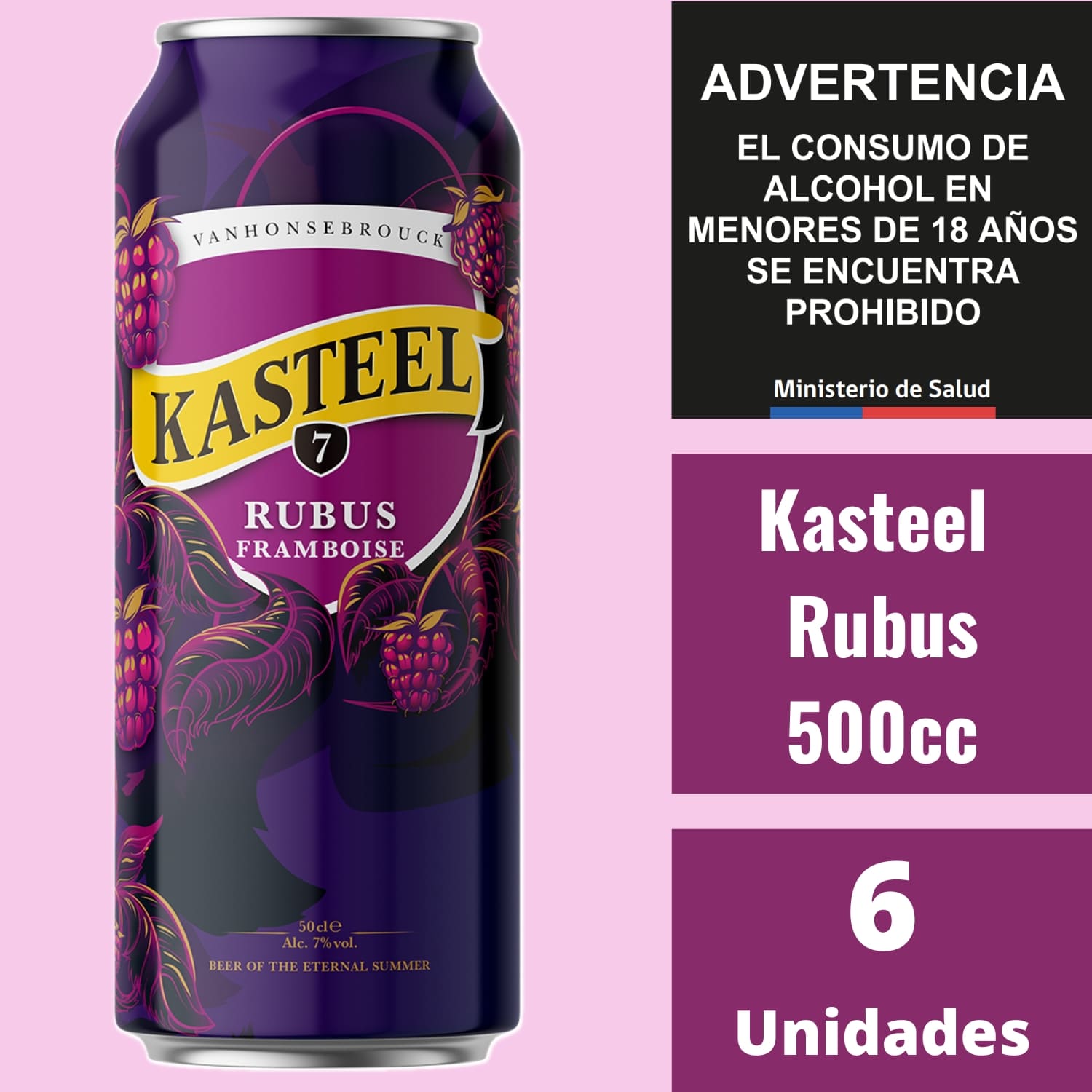 Kasteel Rubus Framboise Lata 500cc Caja 6 unidades