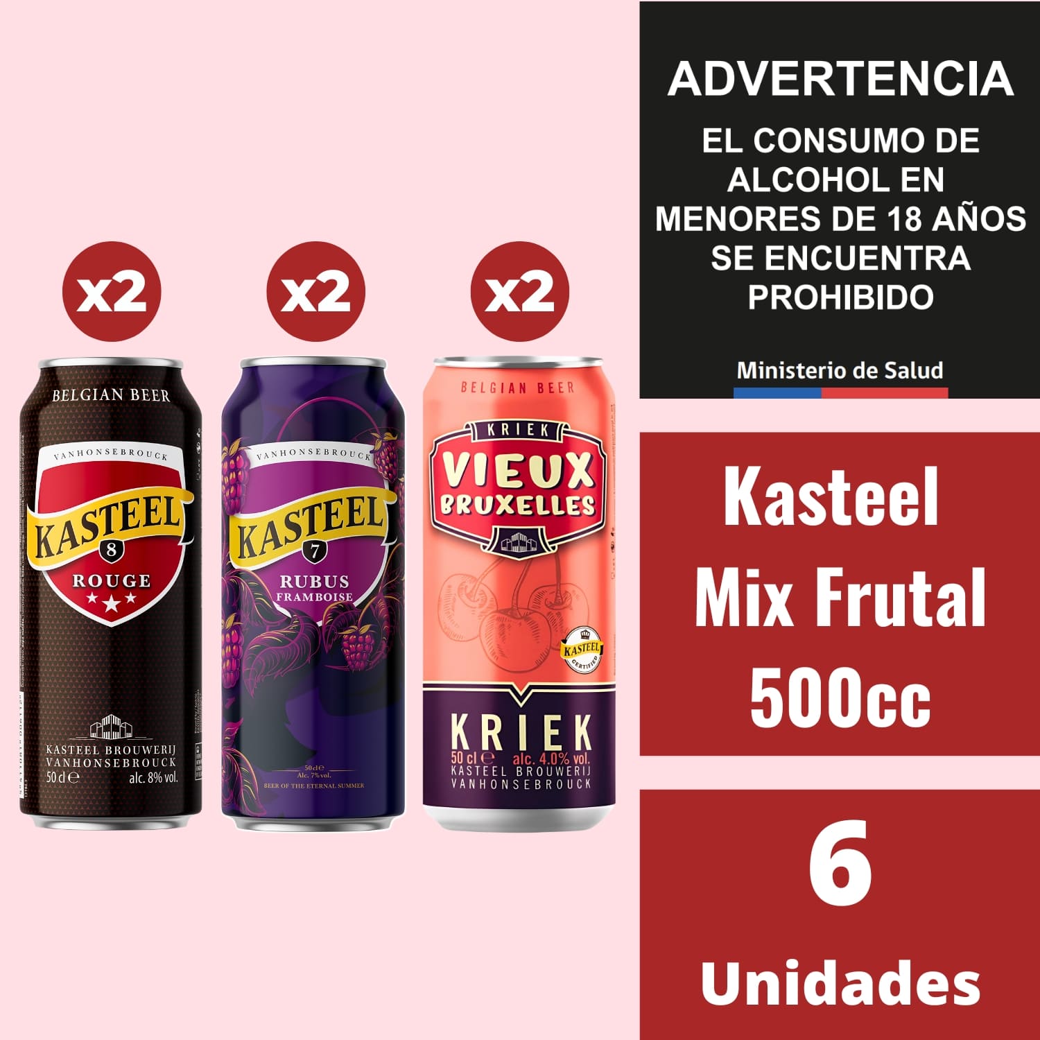 Mix Frutal 6 Cervezas 500cc