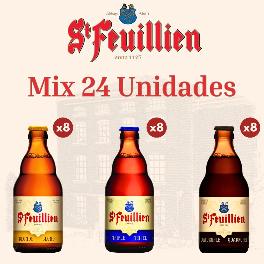 Mix Cervezas St. Feuillien 330cc - 24 Unidades